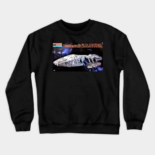 Vintage Model Kit Box Art - Battlestar Galactica Crewneck Sweatshirt